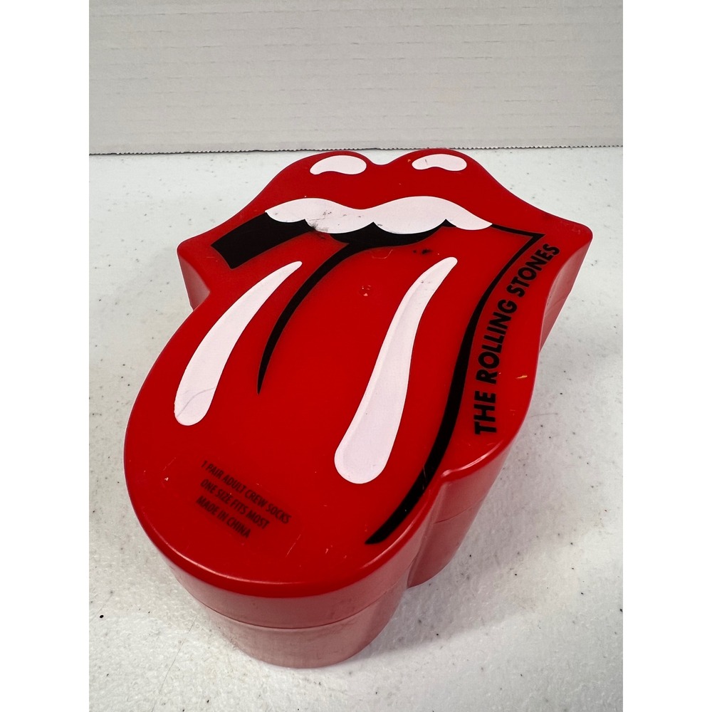 The Rolling Stones Crew Socks One Size in Red Hot Lips Logo Case 3653
